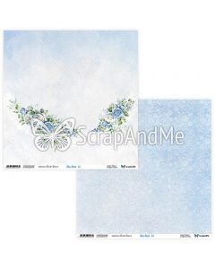 Dvostranski papir - Blue roses 03/04 - 30,5x30,5cm - 250g