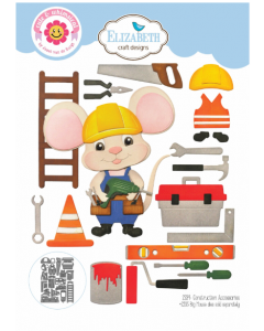 Rezalna šablona - Construction Accessories - dodatki - 3x8,4cm največji izrez - Elizabeth craft designs