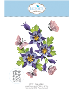 Rezalna šablona - Columbine - 6,2cm največji izrez - Elizabeth craft designs