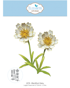 Rezalna šablona - Blackfoot Daisy - 5,6cm največji cvet - Elizabeth craft designs