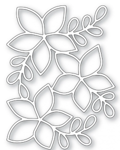 Rezalna šablona - Poinsettia backround - božična zvezda - 9,9x13cm - Poppystamps