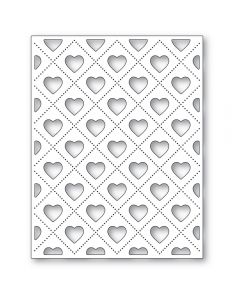 Rezalna šablona - Heartfelt Pinpoint Frame - okvir s srčki - 10,8x14cm - Poppystamps
