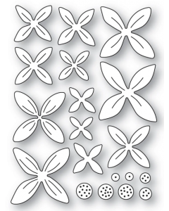 Rezalna šablona - Layered Pointy Petals - 1-2,5cm - Poppystamps