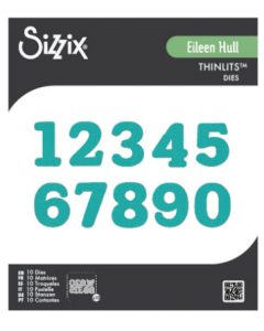 Rezalna šablona - Thinlits - Numbers - številke - 10 kos - Sizzix