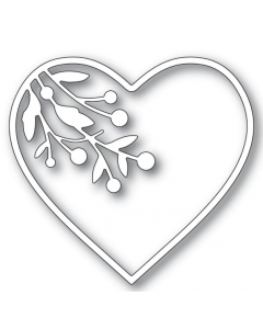 Rezalna šablona - Berry Branch Loving Heart - 9,4x8,9cm - Memory Box