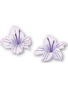 Rezalna šablona - Gladiola Floral Duo - 4,8x4,1cm sestavljen motiv - Memory box