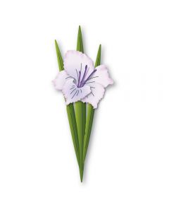Rezalna šablona - Gladiola Blossom and Leaves - 5,3x5,1cm cvet - Memory box