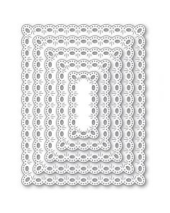 Rezalna šablona - Oval Eyelet Rectangle Frames - 10,8x14cm največji izrez - Memory box