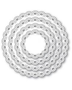 Rezalna šablona - Round Eyelet Circle Frames - 10,2x10,2cm največji izrez - Memory box