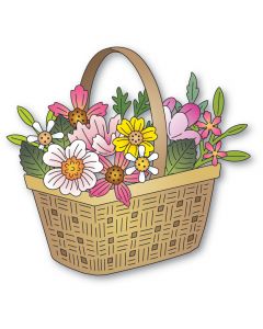 Rezalna šablona - Woven Flower Basket - 9,9x9,4cm sestavljen motiv - Memory box