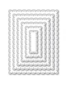 Rezalna šablona - Cinched Frames - 10,7x14cm največji izrez - Memory box