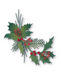 Rezalna šablona - Evergreen Holly Bundle - Memory box