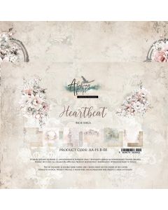 Set dvostranskih papirjev - Heartbeat - 20,3x20,3cm - 12 listov - 190g - Art Alchemy
