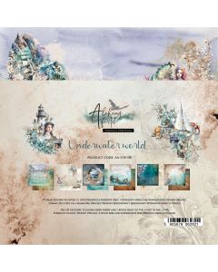 Set dvostranskih papirjev - Underwater World - 20,3x20,3cm - 12 listov - 190g - Art Alchemy