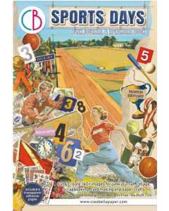 Junk Journal Ephemera Book - Sports Days - A4 - 32 listov - 140g - Ciao Bella