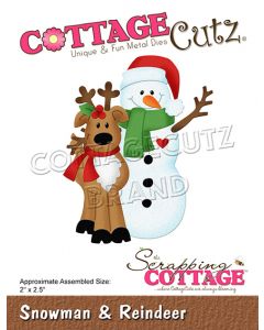 Rezalna šablona - Snowman & Reindeer - CottageCutz