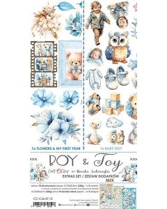 Set papirjev za rezanje - BOY & TOY - dodatki MIX - 15,5 x 30,5cm - 250g - 18 listov (1x18 listov)