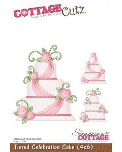 Rezalna šablona - Tiered Celebration Cake - CottageCutz