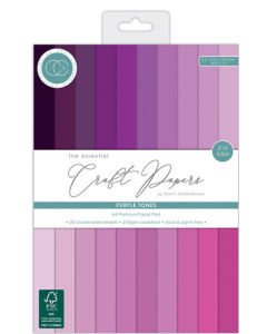 Set obojestranskih papirjev - Purple Tones - A4 - 20 listov - 210g - Craft Consortium