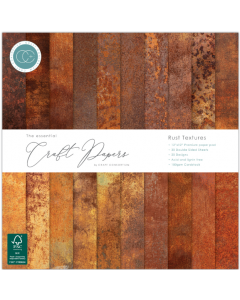 Set obojestranskih papirjev - Rust Textures - 30x30cm - 40 listov - 180g - Craft Consortium