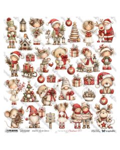 Papir za rezanje - Christmas 33 - 30,5x30,5cm - 250g - ScrapAndMe