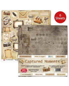 Set dvostranskih papirjev - Captured Moments  - 30,48x30,48cm - 250g - 6 listov- Craft & You Design