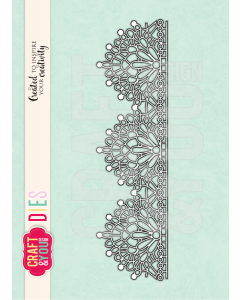 Rezalna šablona - Magda's Lace - čipka - 13,6x3,8cmcm - Craft & You Design