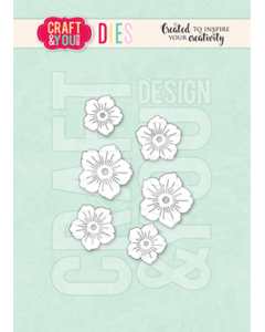 Rezalna šablona - Mini Flowers by Gosia - rožice - 2,6x2,6cm največji izrez - Craft & You Design