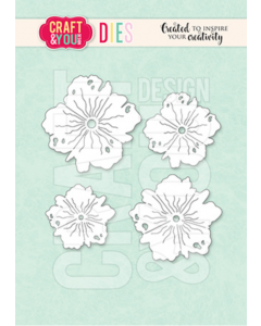 Rezalna šablona - Vintage Flowers by Gosia - rožice - 4,8x4,6cm največji izrez - Craft & You Design