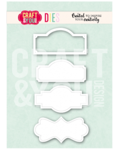Rezalna šablona - Labels - 5,6x3,4cm največji izrez - Craft & You Design