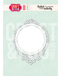 Rezalna šablona - Elegant Frame - okvir - 9,5x7,5cm - Craft & You Design