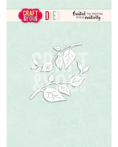 Rezalna šablona - Twigs - zelenje - 7,1x3,2cm največji izrez - Craft & You Design