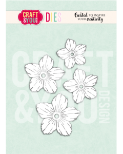 Rezalna šablona - Garden Flower 1 - rožica - 4,5x4,6cm največji izrez - Craft & You Design