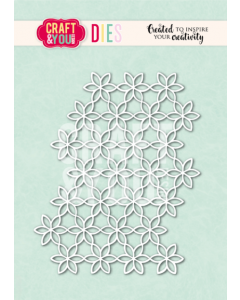 Rezalna šablona - Flower Background - cvetlično ozadje - 10,5x8,8cm - Craft & You Design