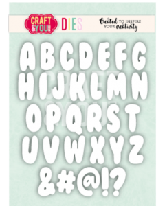Rezalna šablona - Bubble Alphabet - abeceda - višina 2,2cm - Craft & You Design