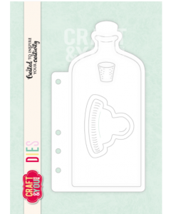 Rezalna šablona - Bottle Journal Base - 17,3x9,5cm največji izrez - Craft & You Design