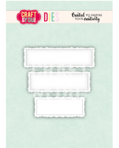 Rezalna šablona - Banners Old Frame - 7,3x2,1cm največji izrez - Craft & You Design