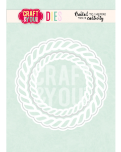 Rezalna šablona - Rope Frames - okvir - premer 9,5cm največji izrez - Craft & You Design