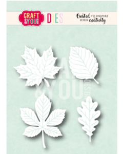 Rezalna šablona - Autumn Leaves - jesensko listje - 5,5x4,7cm največji izrez - Craft & You Design