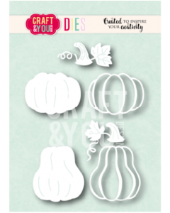 Rezalna šablona - Two Pumpkins - bučka - 3,9x4,1cm največji izrez - Craft & You Design