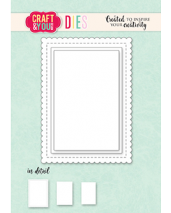 Rezalna šablona - ATC Biscuit Frame Set - okvir - 8,9x6,3cm največji izrez - Craft & You Design