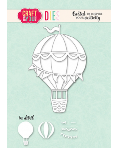 Rezalna šablona - Balloon Set  - balon - 8,3x5,2cm največji izrez - Craft & You Design