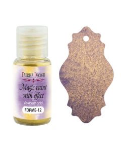 Suha barva z efektom - Magic paint with effect - Violet with gold - 15ml - Fabrika Decoru