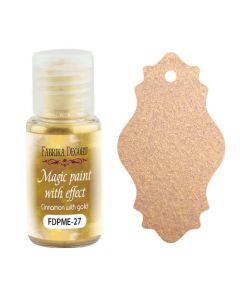Suha barva z efektom - Magic paint with effect - Cinnamon with gold - 15ml - Fabrika Decoru