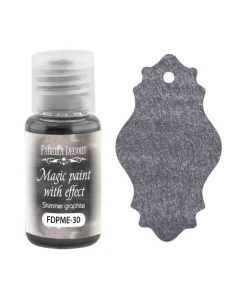 Suha barva z efektom - Magic paint with effect - Shimmer graphite - 15ml - Fabrika Decoru