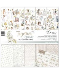 Set dvostranskih papirjev - Together Forever  - 30x30cm - 5 listov - 250g - Lexi Design