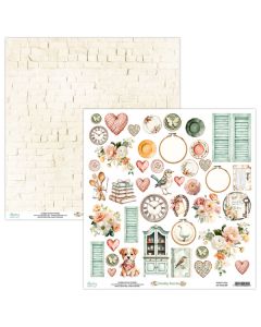 Dvostranski papir - Family Stories 09 - 30,5x30,5cm - 1 list - 250g - Mintay