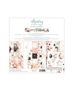 Set dvostranskih papirjev - Let's Celebrate - 20,3x20,3cm - 24 listov + bonus - 250g - Mintay