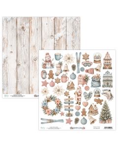 Dvostranski papir - Snowberry Lane 09 - 30,5x30,5cm - 1 list - 250g - Mintay