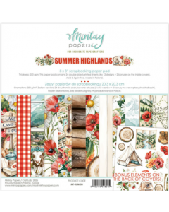 Set dvostranskih papirjev - Summer Highlands - 20,3x20,3cm - 24 listov + bonus - 250g - Mintay